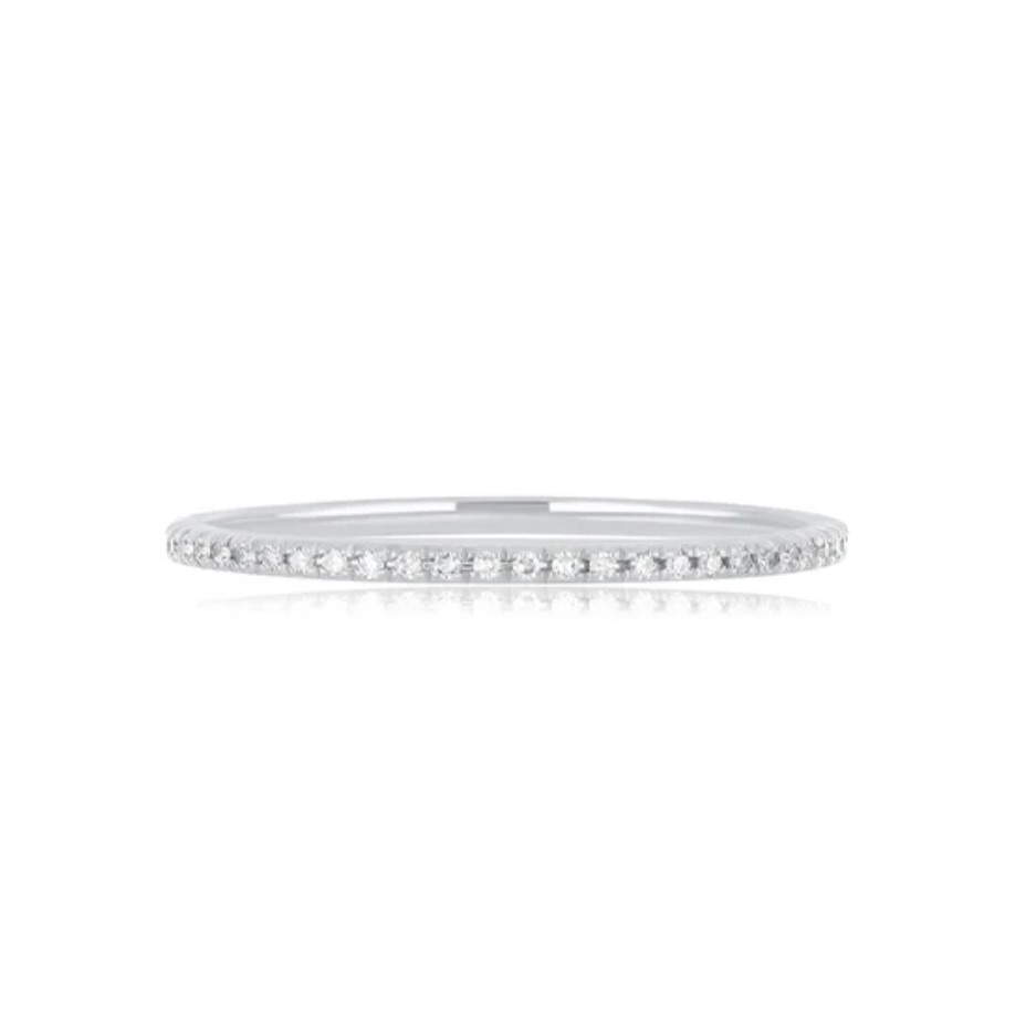 Ef Collection 14k White Gold Diamond Eternity Band